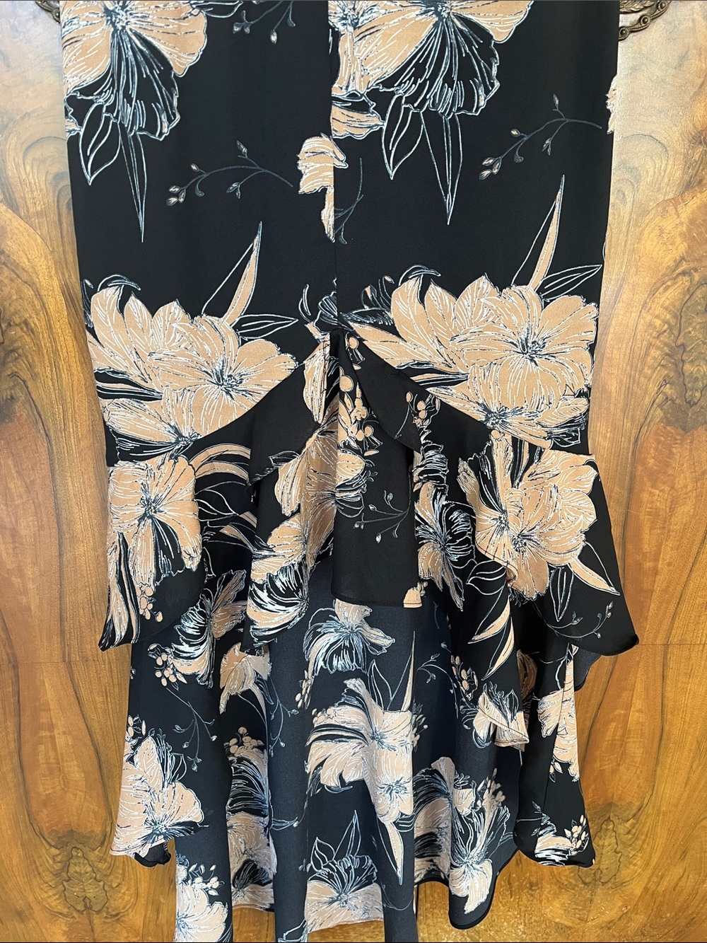 Lulus Black Floral High-Low Slip Dress Size Medium - New With Tags! - Picture 11 of 11